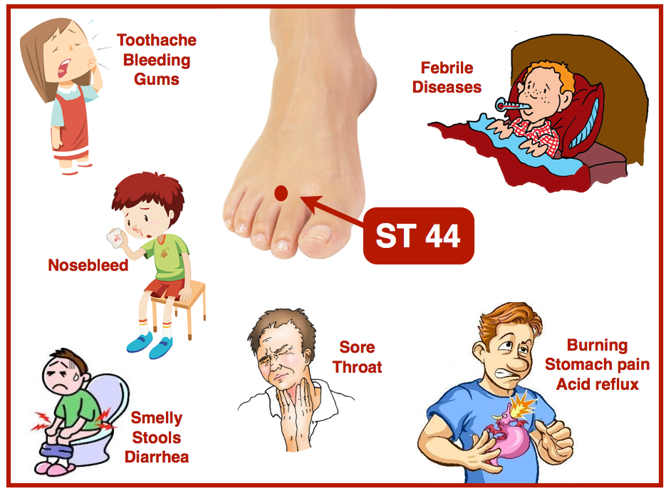 Stoamch 44 acupuncture point